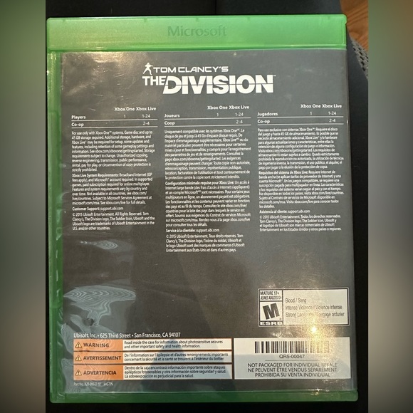 XBOX ONE | Tom Clancy’s The Division Pre-Owned - Picture 2 of 3